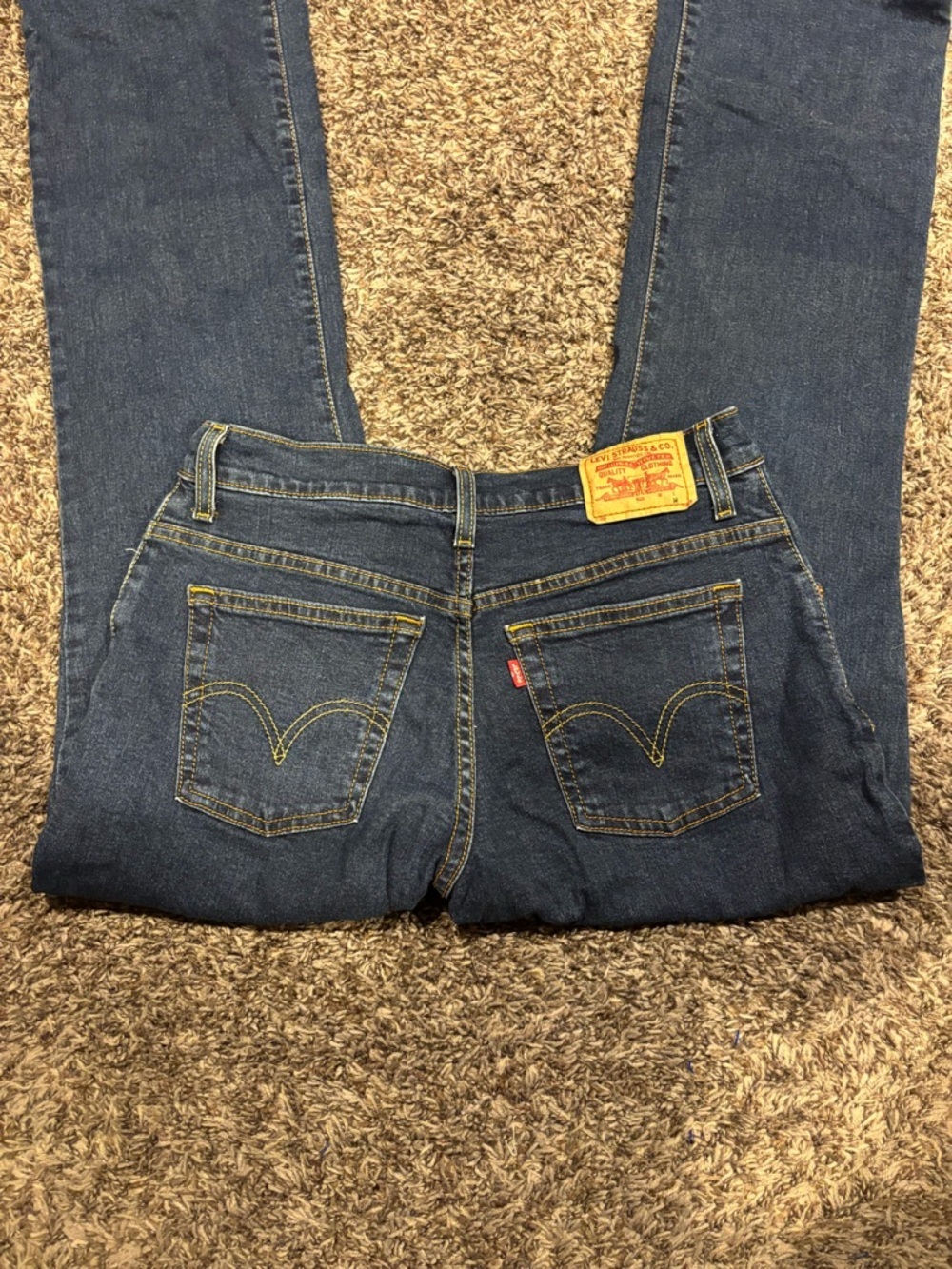 Woman’s Levi's Dark Blue 550 Relaxed Bootcut Jeans